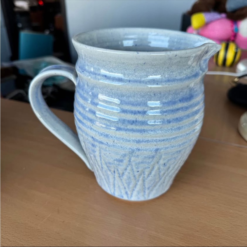Handmade Pottery Ceramic Pitcher - Picture 2 of 6